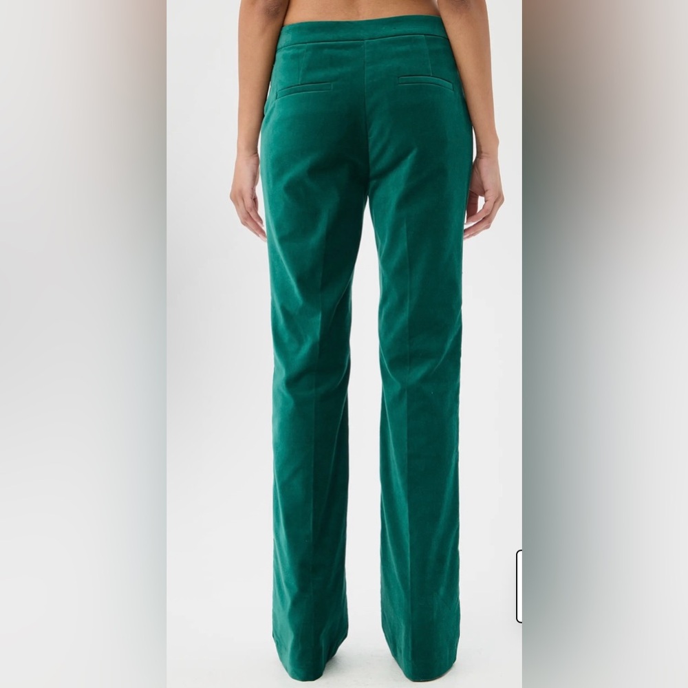 Trina Turk Westport Green Velvet Wide Leg Pant Size 2 - Picture 4 of 11